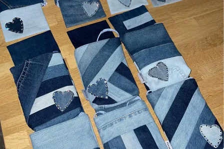 Kreativ remake av återbrukade jeans